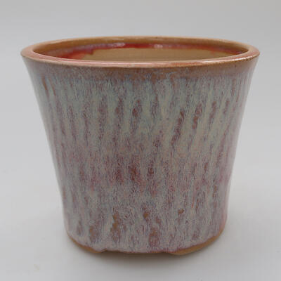Ceramic bonsai bowl 10.5 x 10.5 x 8.5 cm, color pink - 1