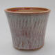 Ceramic bonsai bowl 10.5 x 10.5 x 8.5 cm, color pink - 1/3