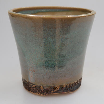 Ceramic bonsai bowl 9.5 x 9.5 x 9 cm, color blue - 1