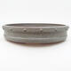 Ceramic bonsai bowl 26.5 x 26.5 x 5.5 cm, gray color - 1/3