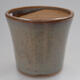 Ceramic bonsai bowl 10 x 10 x 9 cm, color blue - 1/3