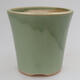 Ceramic bonsai bowl 9.5 x 9.5 x 9 cm, color green - 1/3
