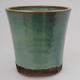 Ceramic bonsai bowl 9.5 x 9.5 x 9.5 cm, color green - 1/3