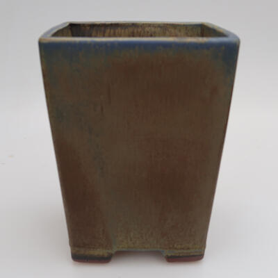 Ceramic bonsai bowl 14.5 x 14.5 x 19 cm, color brown-blue - 1