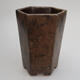 Ceramic bonsai bowl 13 x 11 x 16.5 cm, color gray - 1/3