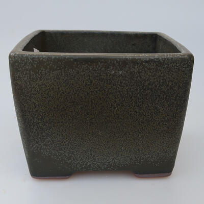 Ceramic bonsai bowl 11 x 11 x 8.5 cm, color gray - 1