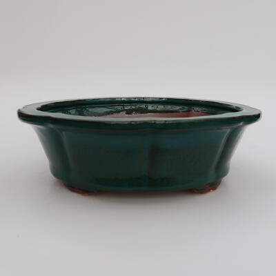 Ceramic bonsai bowl 25 x 25 x 7.5 cm, color green - 1