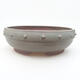 Ceramic bonsai bowl 25.5 x 25.5 x 8 cm, gray color - 1/3