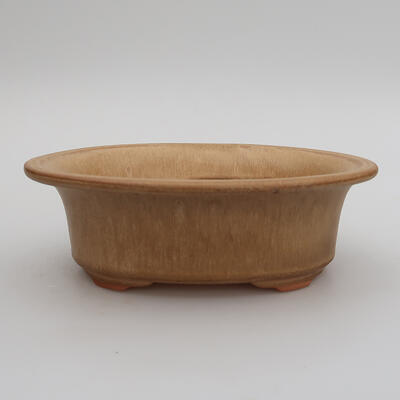 Ceramic bonsai bowl 19 x 15.5 x 6 cm, color beige - 1