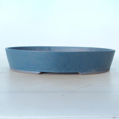 Ceramic bonsai bowl 32 x 24 x 6 cm, color blue - 1
