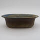 Ceramic bonsai bowl 22 x 17.5 x 6 cm, color brown-blue - 1/3