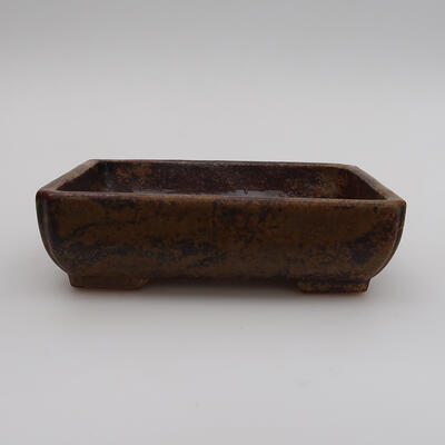 Ceramic bonsai bowl 13.5 x 10.5 x 4 cm, color brown - 1