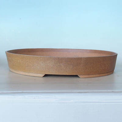 Ceramic bonsai bowl 45 x 36 x 7 cm, color brown - 1