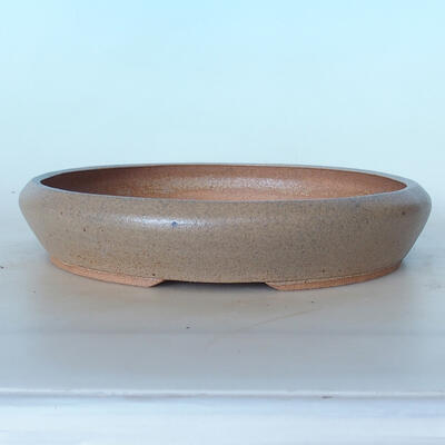 Ceramic bonsai bowl 31 x 31 x 6 cm, color gray-green - 1