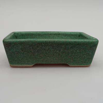 Ceramic bonsai bowl 12 x 8.5 x 3.5 cm, color green - 1