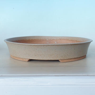 Ceramic bonsai bowl 37 x 37 x 7 cm, color gray - 1