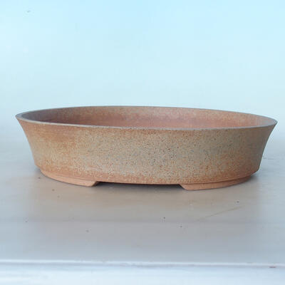 Ceramic bonsai bowl 32 x 32 x 6.5 cm, color brown-green - 1