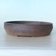 Ceramic bonsai bowl 30 x 30 x 5.5 cm, brown color - 1/3