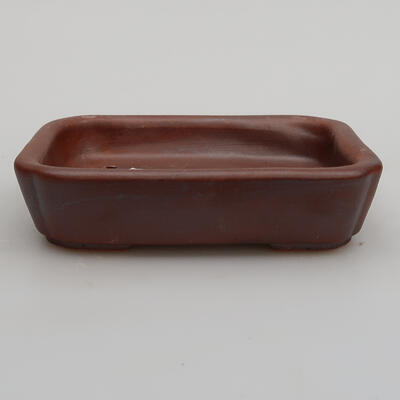 Ceramic bonsai bowl 12 x 9 x 3 cm, metallic color - 1