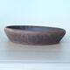 Ceramic bonsai bowl 26 x 26 x 5.5 cm, brown color - 1/3