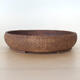 Ceramic bonsai bowl 28 x 28 x 6.5 cm, color brown - 1/3