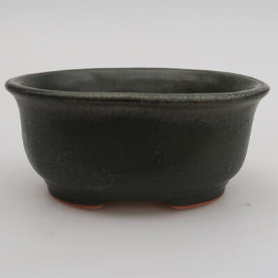Ceramic bonsai bowl 12 x 10 x 5 cm, color gray - 1