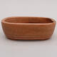 Ceramic bonsai bowl 12.5 x 8.5 x 3.5 cm, color pink - 1/3