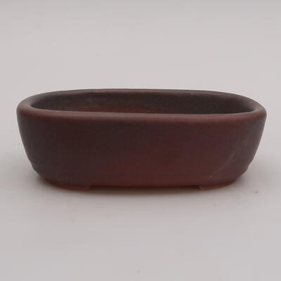 Ceramic bonsai bowl 12.5 x 8.5 x 3.5 cm, color purple - 1