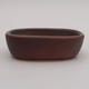Ceramic bonsai bowl 12.5 x 8.5 x 3.5 cm, color purple - 1/3