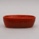 Ceramic bonsai bowl 12.5 x 8.5 x 3.5 cm, color orange - 1/3