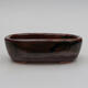 Ceramic bonsai bowl 12.5 x 8.5 x 3.5 cm, color brown - 1/3