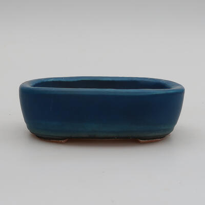 Ceramic bonsai bowl 12.5 x 8.5 x 3.5 cm, color blue - 1