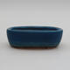 Ceramic bonsai bowl 12.5 x 8.5 x 3.5 cm, color blue - 1/3