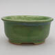 Ceramic bonsai bowl 12 x 10 x 5 cm, color green - 1/3