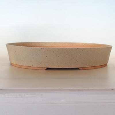 Ceramic bonsai bowl 41 x 32 x 7.5 cm, gray color - 1