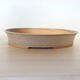 Ceramic bonsai bowl 38 x 30 x 7 cm, color beige-brown - 1/3
