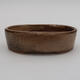 Ceramic bonsai bowl 13 x 10 x 3 cm, color beige - 1/3