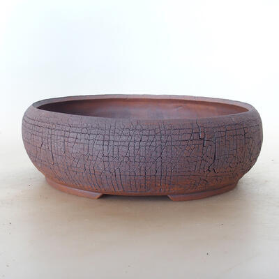 Ceramic bonsai bowl 25 x 25 x 8 cm, color brown - 1
