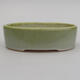 Ceramic bonsai bowl 13 x 10 x 3 cm, color green - 1/3