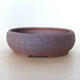 Ceramic bonsai bowl 25 x 25 x 8 cm, color brown - 1/3