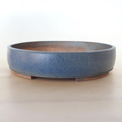 Ceramic bonsai bowl 28 x 28 x 6.5 cm, color blue - 1
