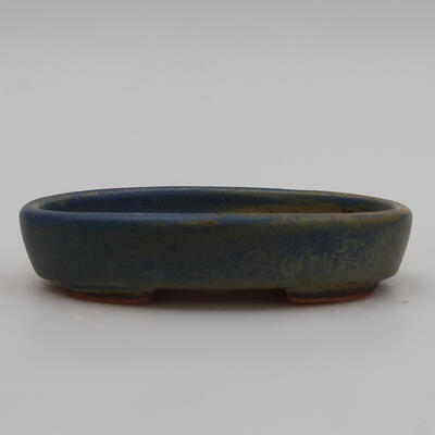 Ceramic bonsai bowl 11.5 x 9 x 2 cm, color blue - 1