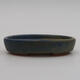 Ceramic bonsai bowl 11.5 x 9 x 2 cm, color blue - 1/3