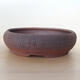 Ceramic bonsai bowl 23 x 23 x 7 cm, color brown - 1/3
