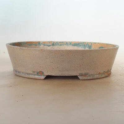 Ceramic bonsai bowl 24 x 17 x 6 cm, color gray-green - 1