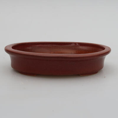 Ceramic bonsai bowl 13 x 10 x 2.5 cm, color pink - 1
