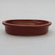 Ceramic bonsai bowl 13 x 10 x 2.5 cm, color pink - 1/3