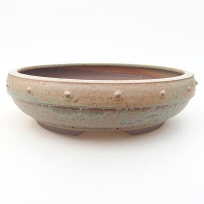 Ceramic bonsai bowl 21 x 21 x 6 cm, color green - 1