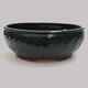 Ceramic bonsai bowl 19.5 x 19.5 x 7 cm, color green - 1/3