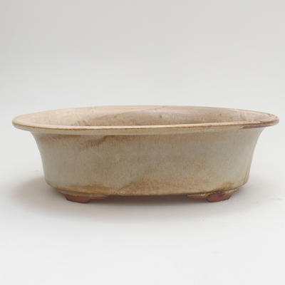 Ceramic bonsai bowl 22 x 17 x 6 cm, color beige - 1